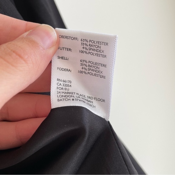 NEW NWT urban outfitters solid black blazer jacket preppy dark academia vamp M - Picture 5 of 7